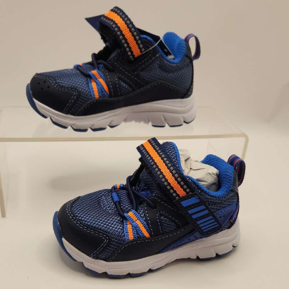 Stride Rite Blue and Orange Toddler Sneakers Shoes